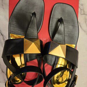 VALENTINO GARAVANI Flat Strap Leather Sandals
